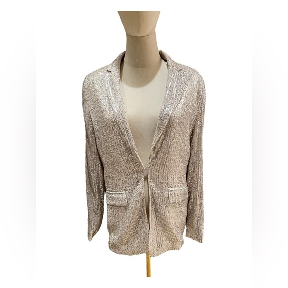 NWT Sequin Blazer, Size Petite Smalll - Picture 1 of 14